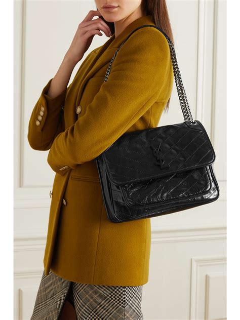 ysl medium leather niki shoulder bag|ysl niki handbags.